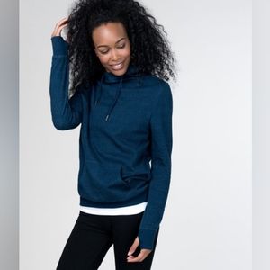 NWT Pact Women's Navy Longline Pullover Hoodie XL